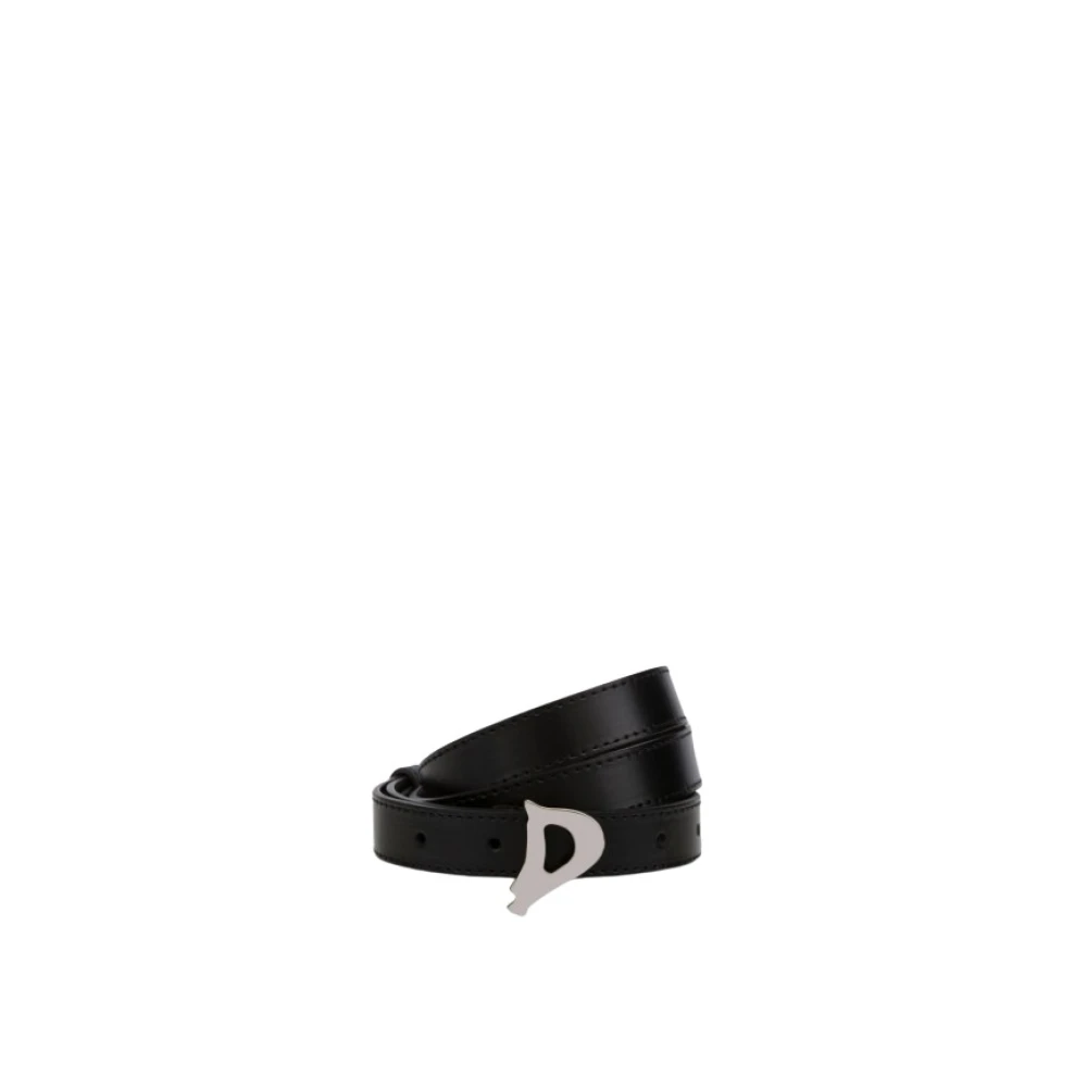 Dondup Women's Black Belts, 85 Cm, Cintura H. 2Cm