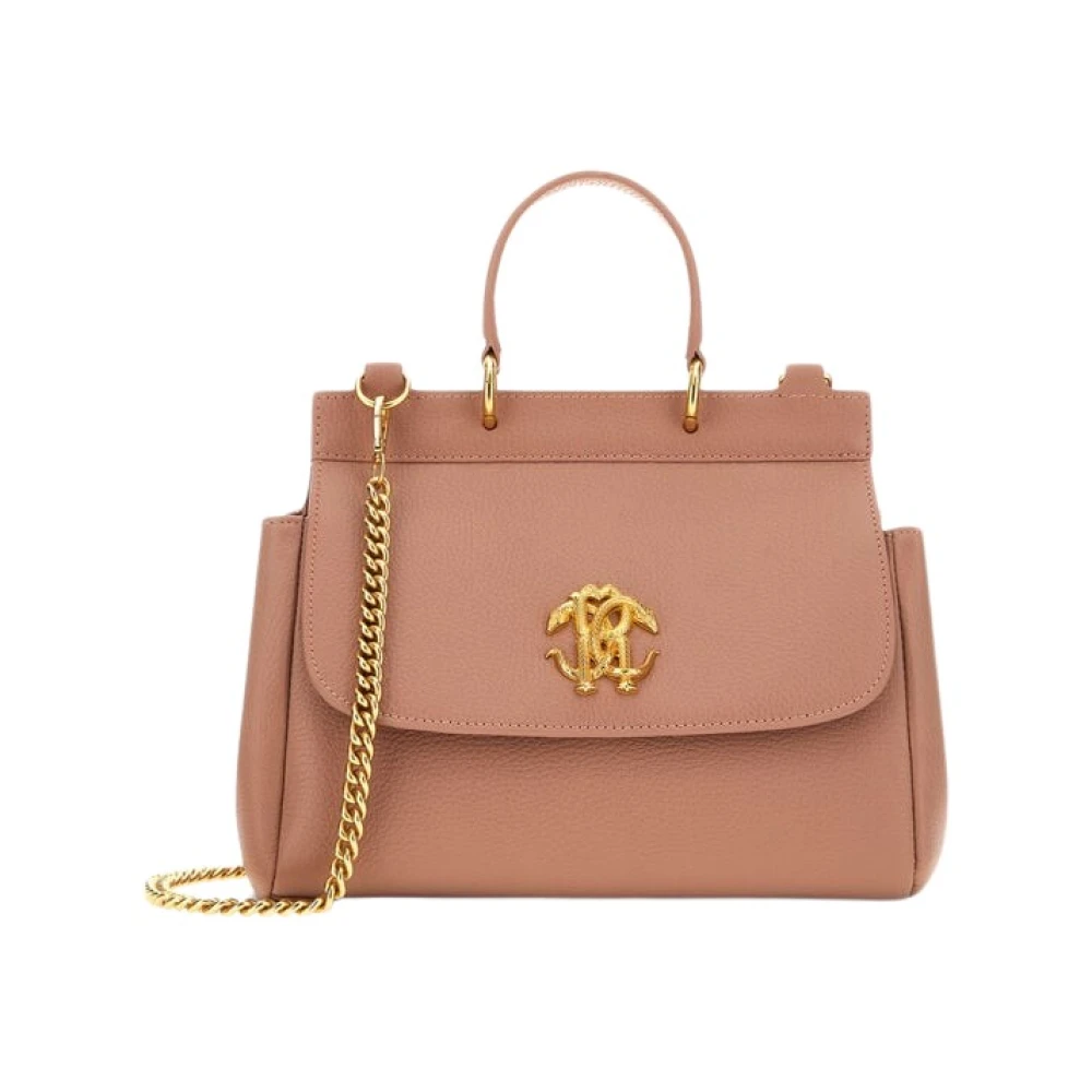 Roberto Cavalli Slange Schoudertas met Kettingriem Brown Dames