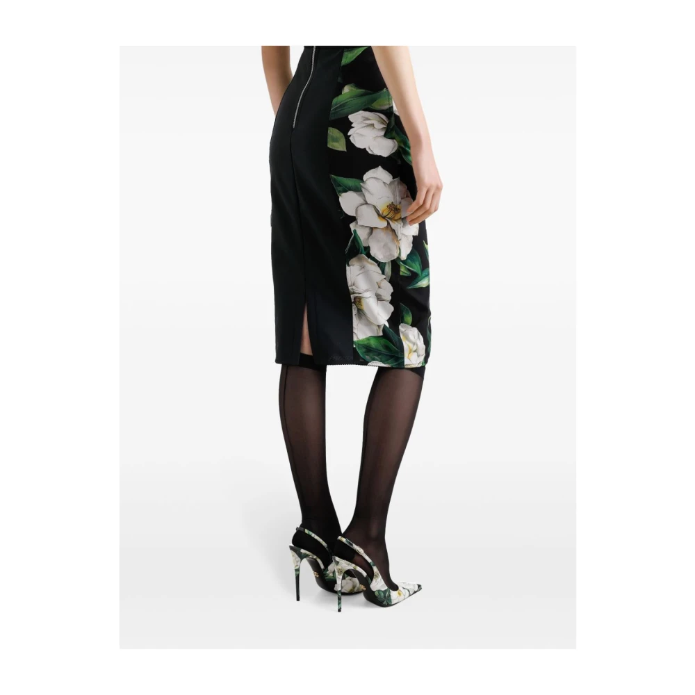 Dolce & Gabbana Zwarte rokken met rits aan de achterkant Multicolor Dames