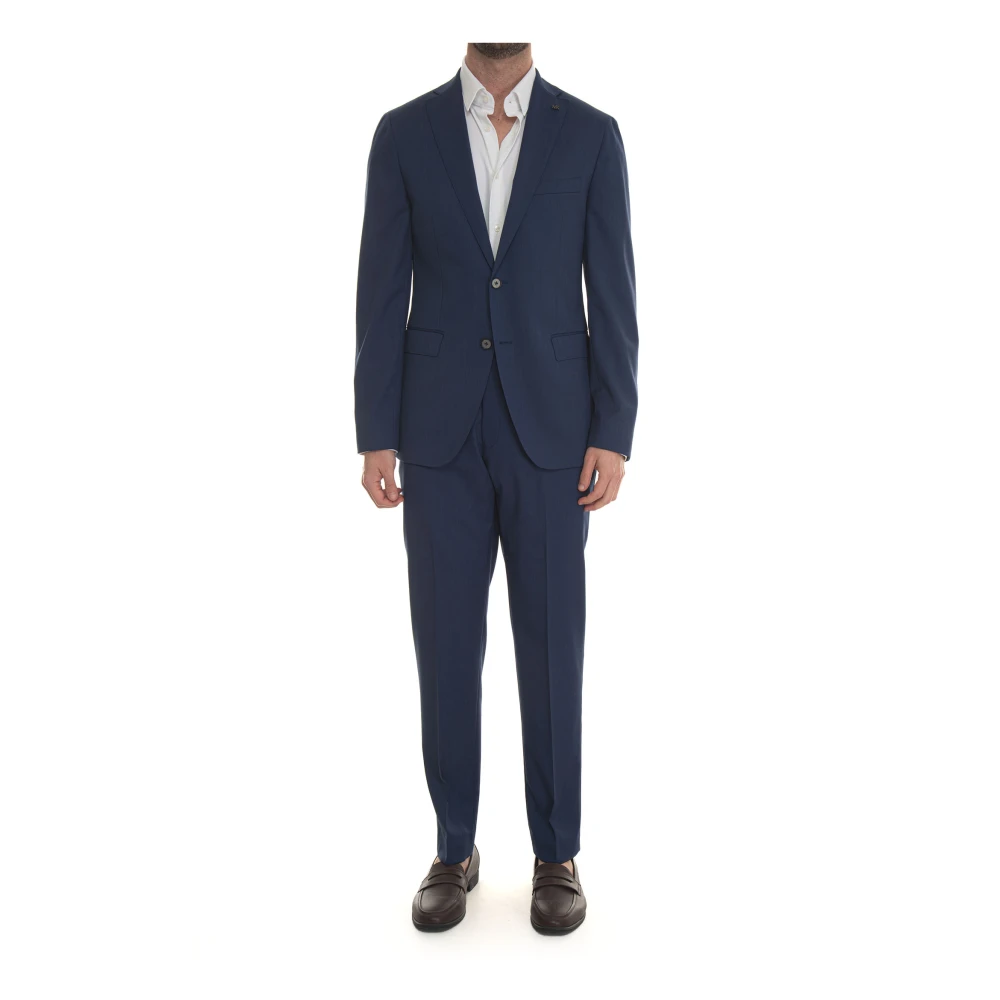 Michael Kors Klassiek 2-knoops pak Blue Heren