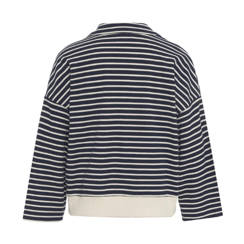 8pm Blauwe Gestreepte Gebreide Blouse Blue Dames