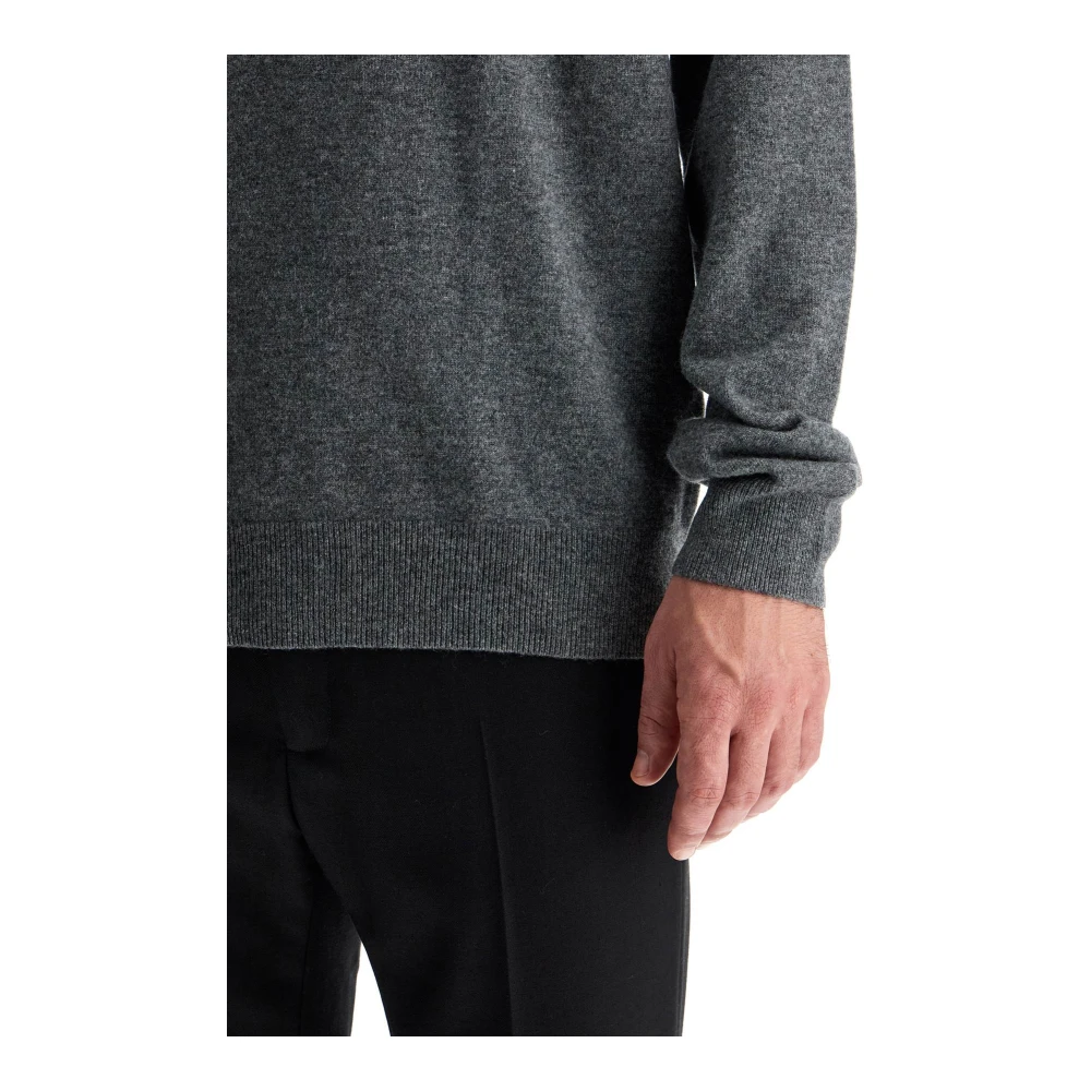 Comme des Garçons Melange Wool Crewneck Pullover Gray Heren