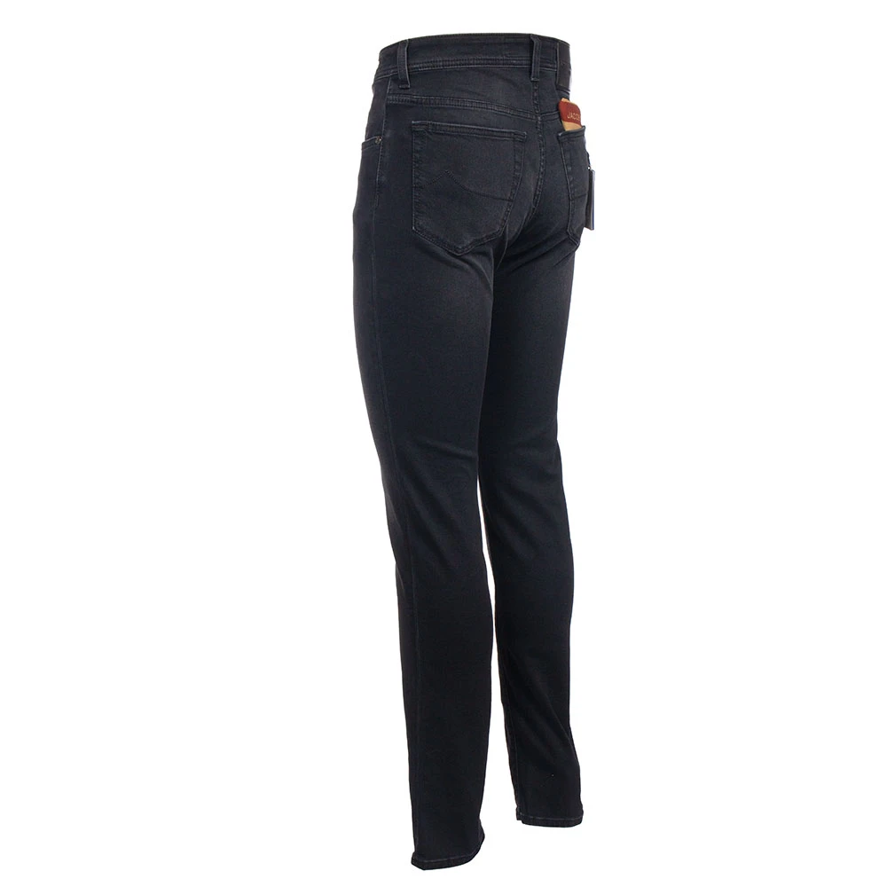 Jacob Cohën Slim Fit Bard Jeans met Geborduurd Logo Black Heren