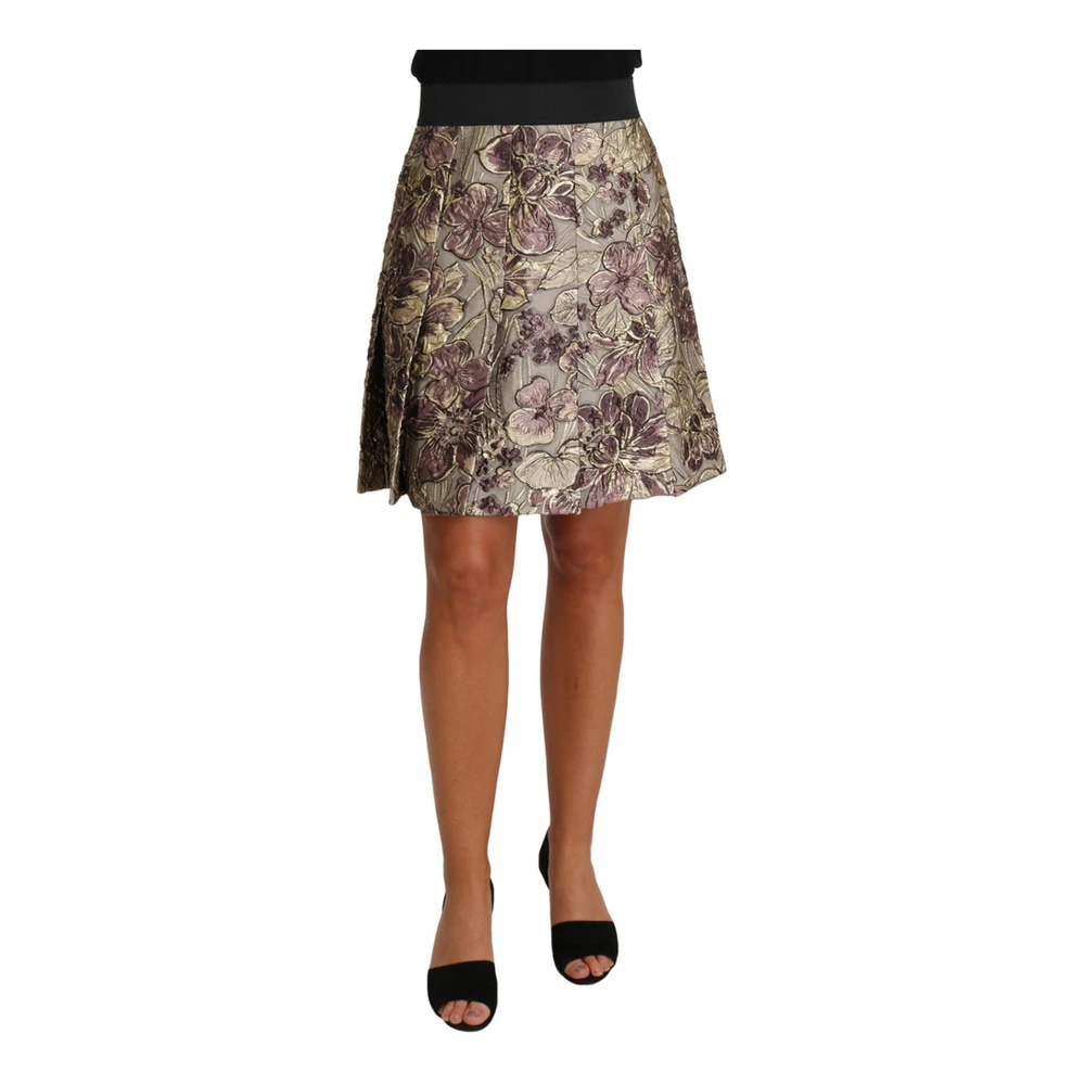 Dolce & Gabbana Women's Floral Jacquard A-Line Skirt