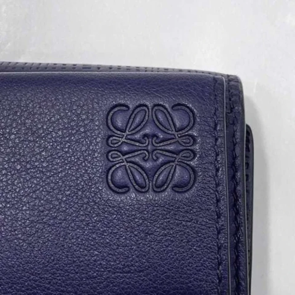 Loewe Pre-owned Leather wallets Blue Dames
