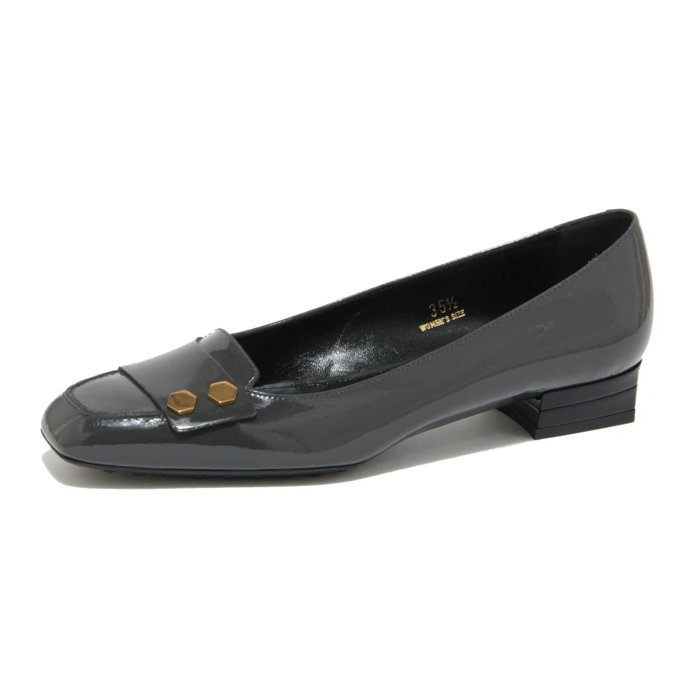 Tod's Women's Gray Loafer Shoes Made In Italy