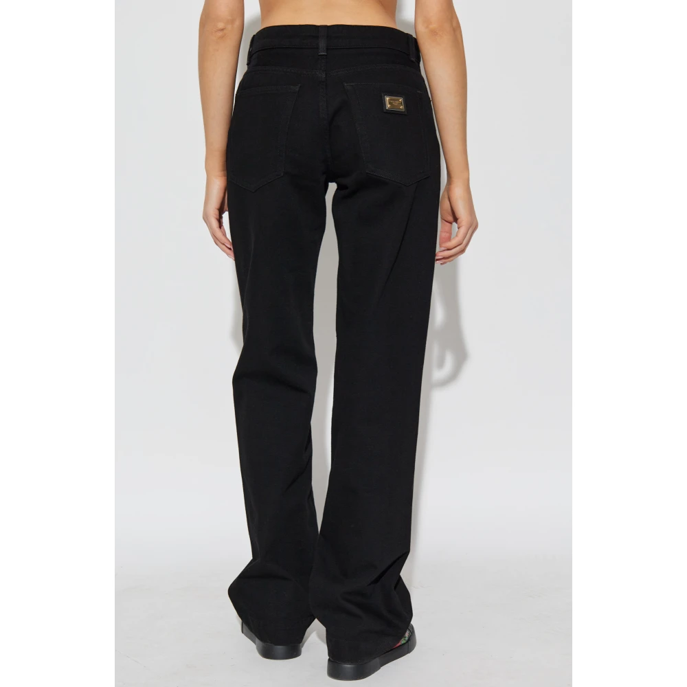 Dolce & Gabbana Straight-leg jeans Black Dames