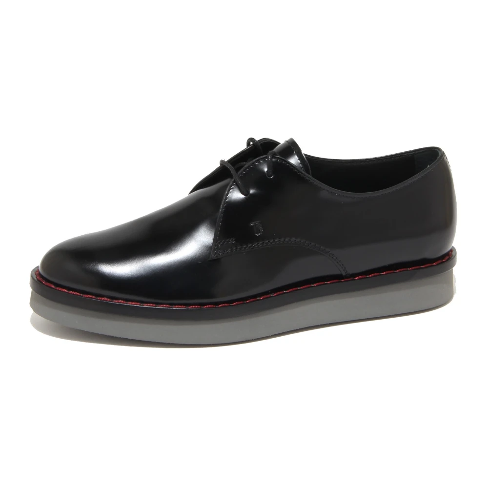 Tod's Women's Black Laced Shoes, 2 Uk, Gomma Xl Wx Derby