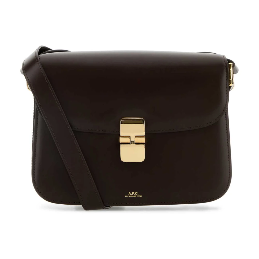 A.p.c. Grace Crossbody Tas in Donkerbruin Leer Brown Dames