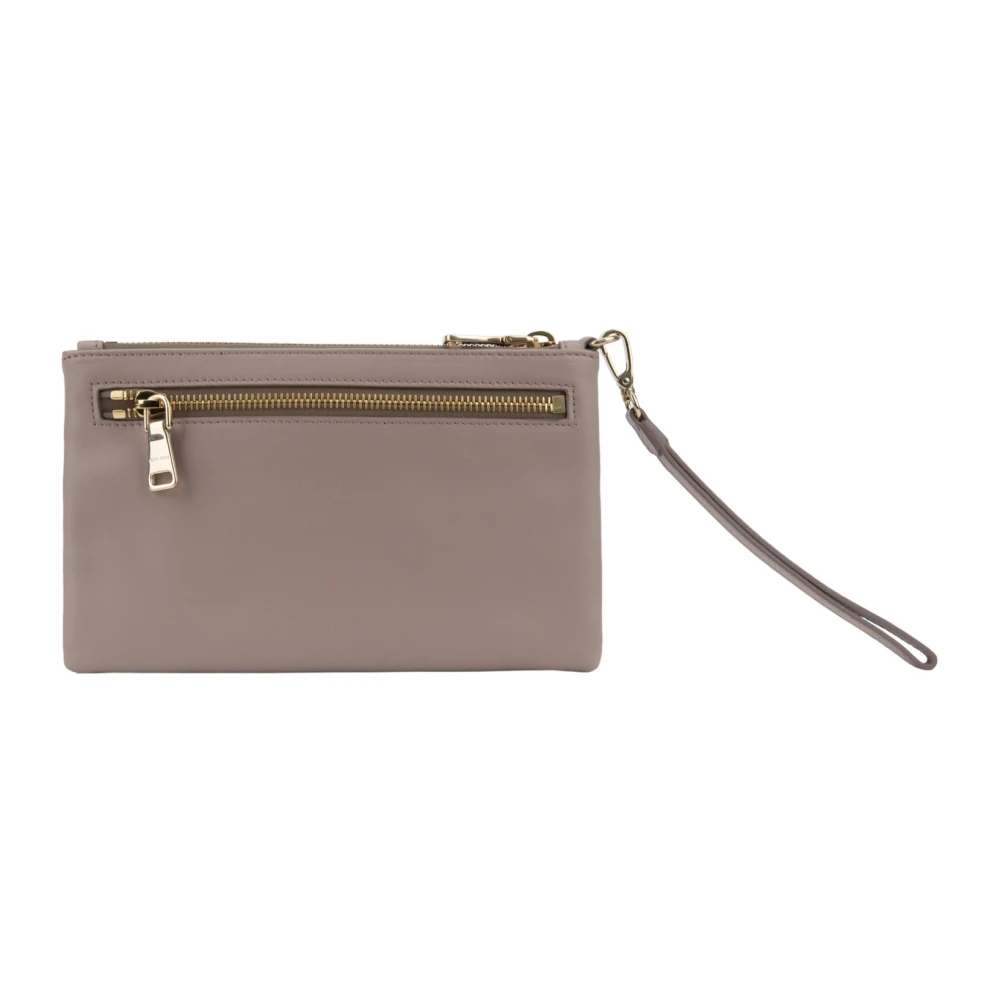 Miu Leren handtas met ritssluiting Beige Dames