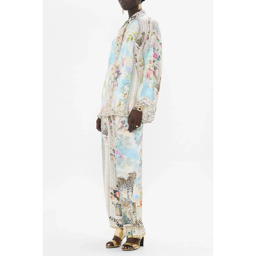 Camilla Wijde mouw zijden blouse Alexandria Multicolor Dames