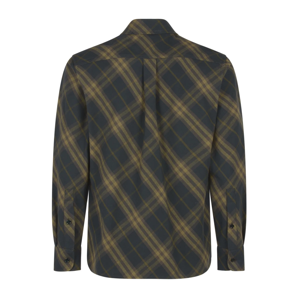Burberry Geruite Patroon Rits Shirt Brown Heren