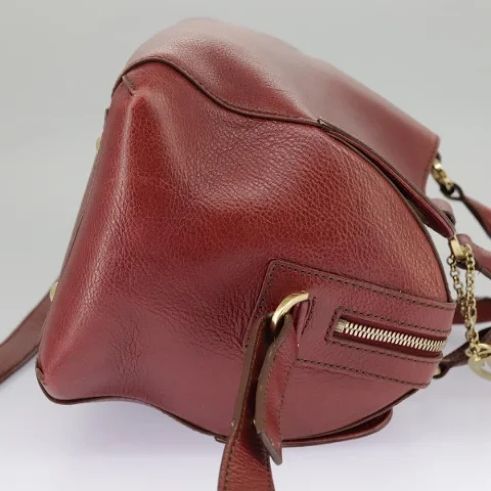 Cartier Vintage Pre-owned Leather handbags Red Dames