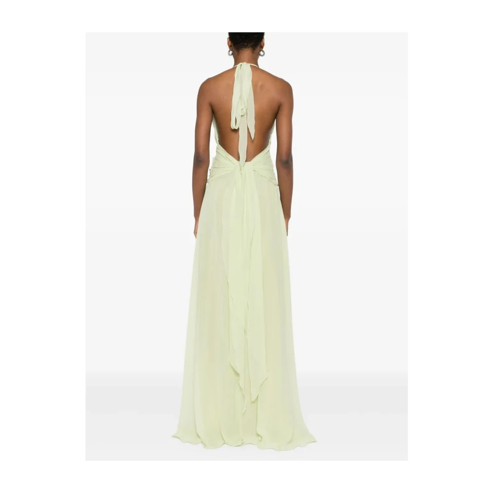 Blumarine Elegante Georgette Jurk Green Dames