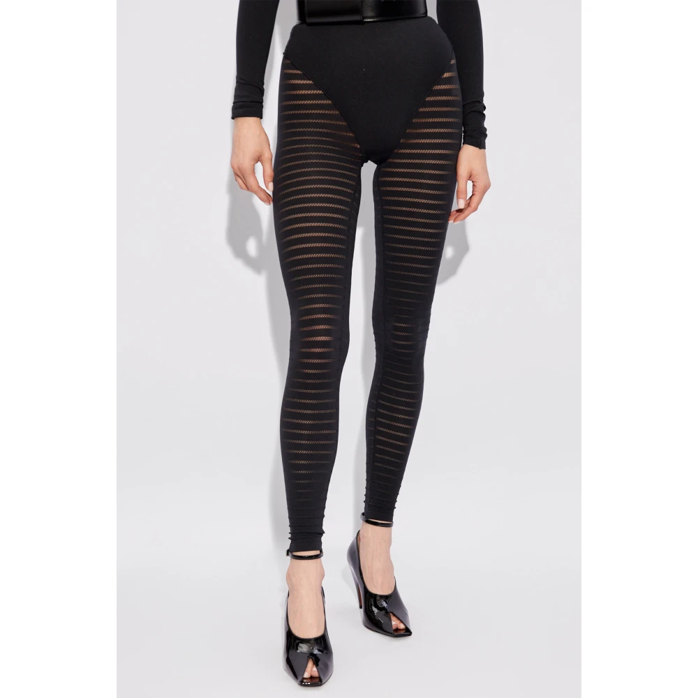 Alaïa Doorzichtige leggings Black Dames