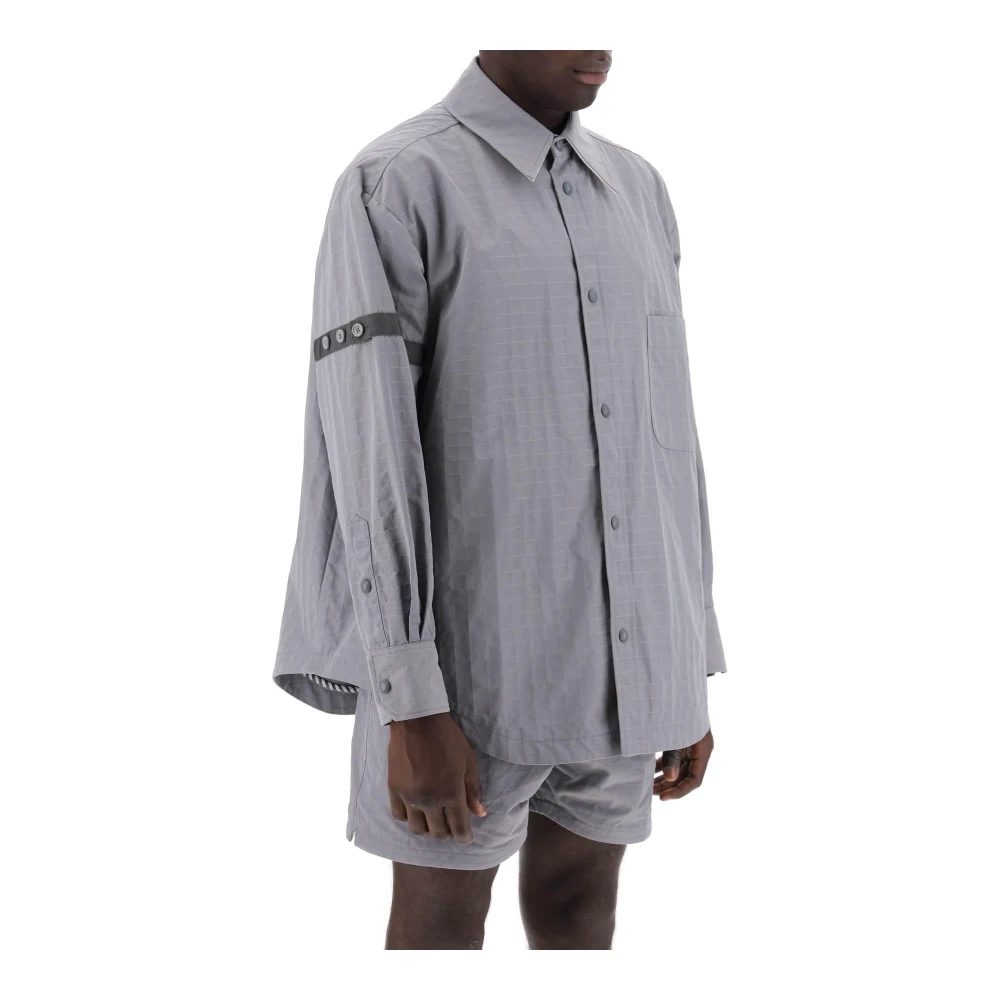 Thom Browne Casual Shirts Gray Heren