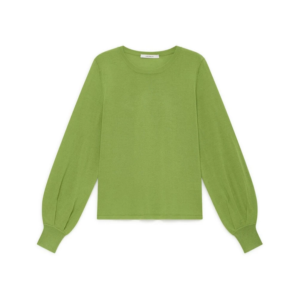 Maliparmi Women's Green Round-Neck Knitwear, Xl, Round-Neck Cardigan