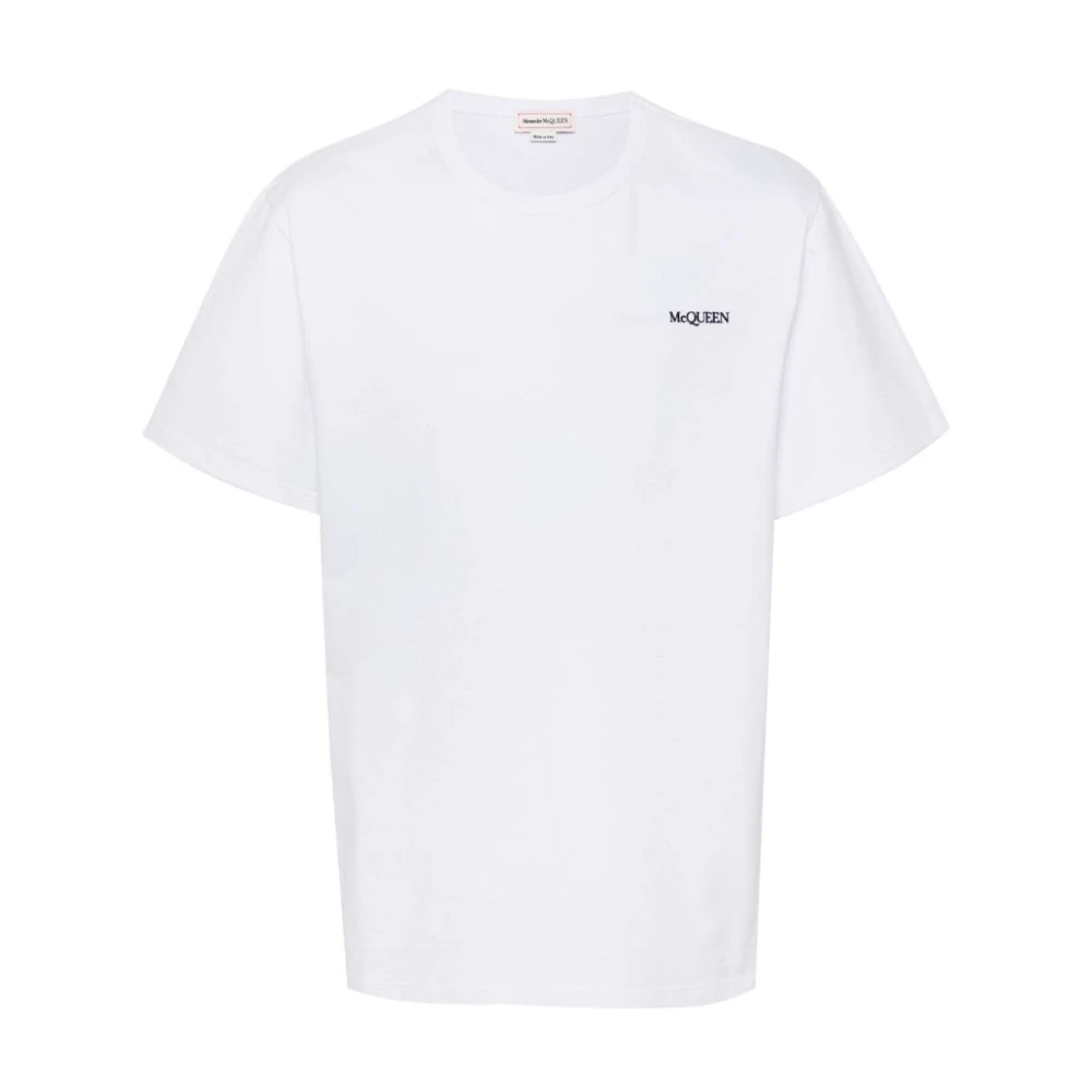 Alexander mcqueen Logo Wit T-shirt Korte Mouw Ronde Hals White Heren