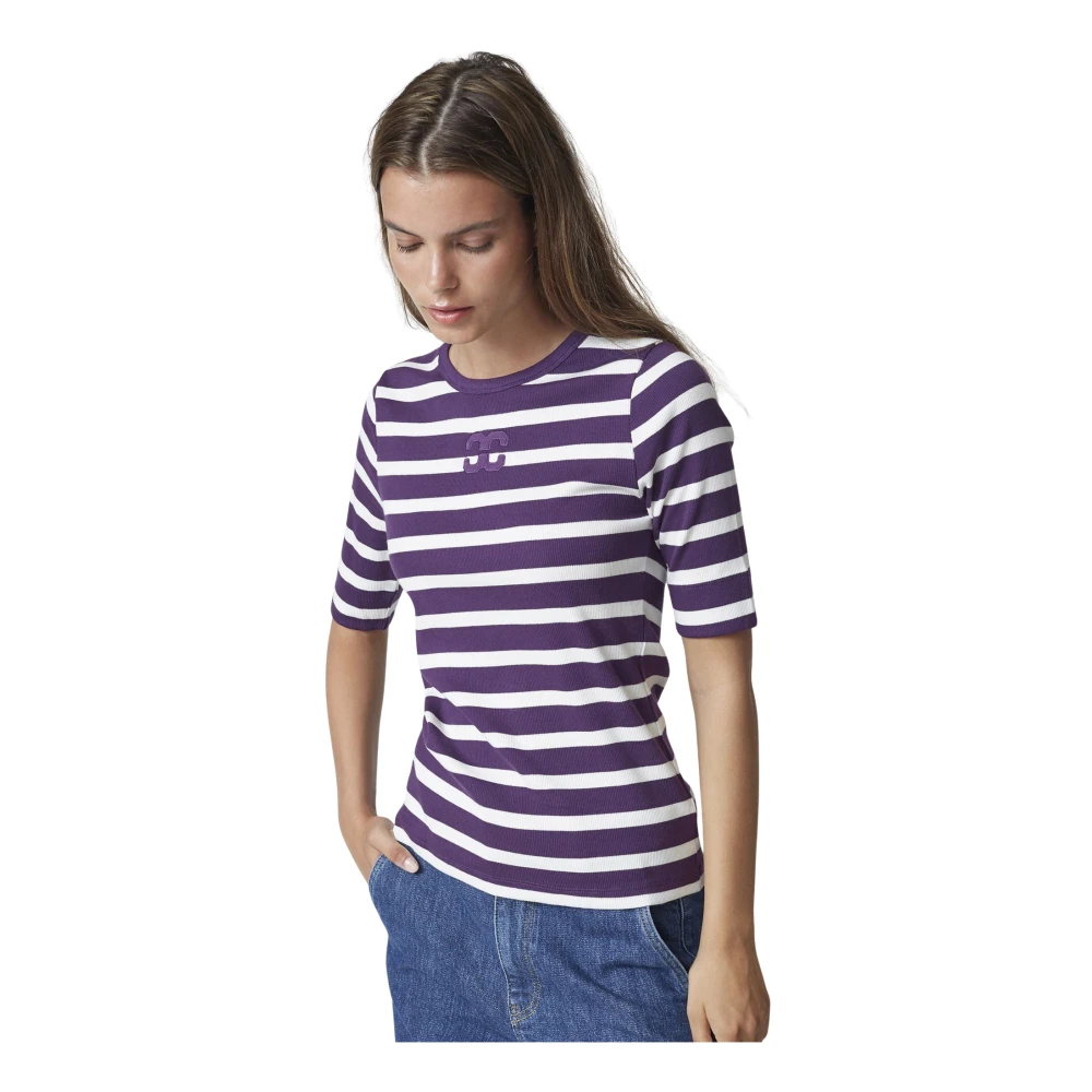 Co'couture Women's Multicolor T-Shirts, M, Grannycc Rib Emb Ss T-Shirt