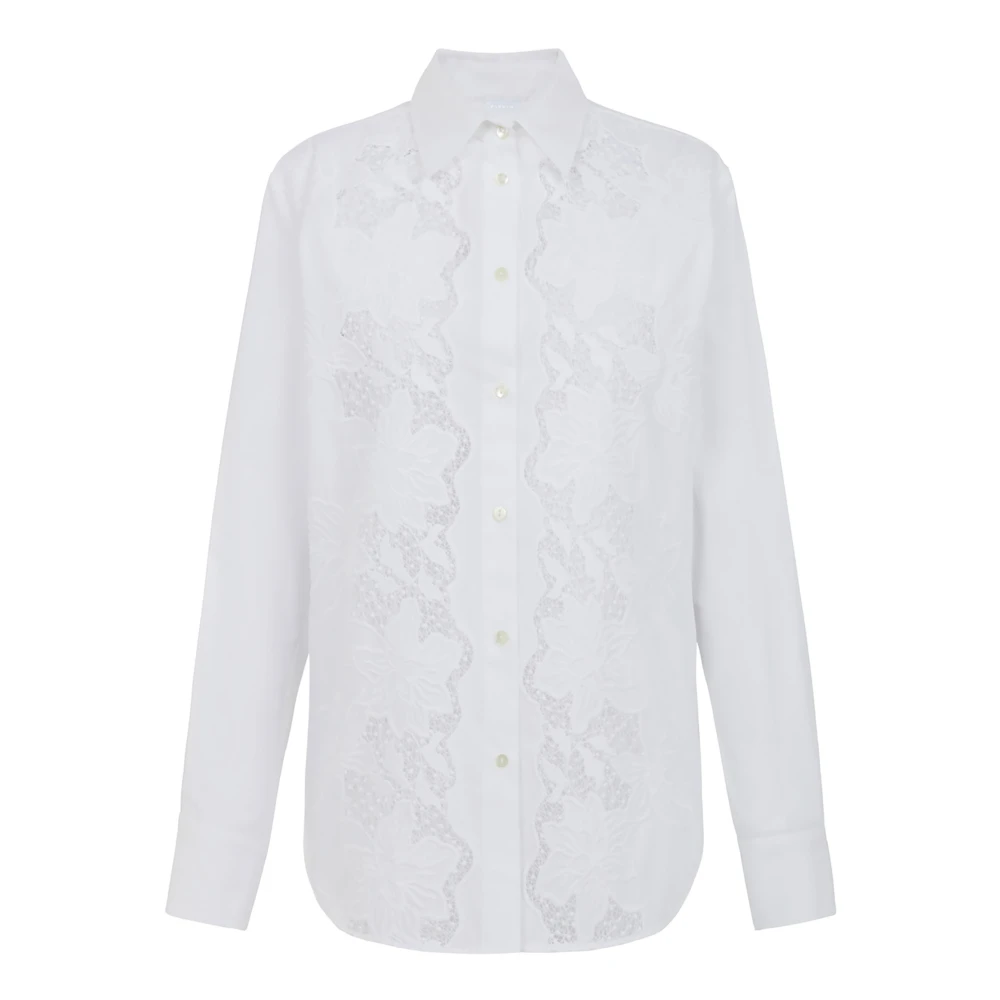P.a.r.o.s.h. Witte Kantinzet Shirt White Dames