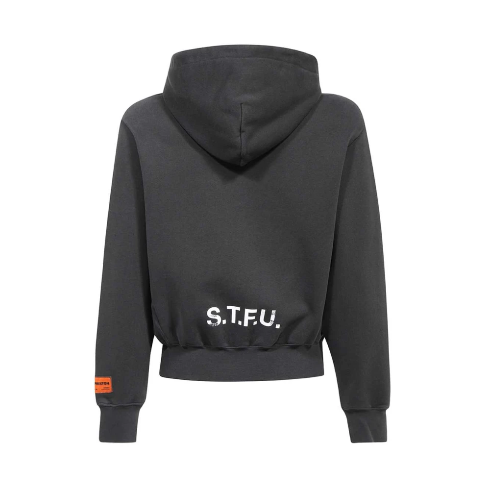 Heron Preston Gedrukte katoenen hoodie Black Heren