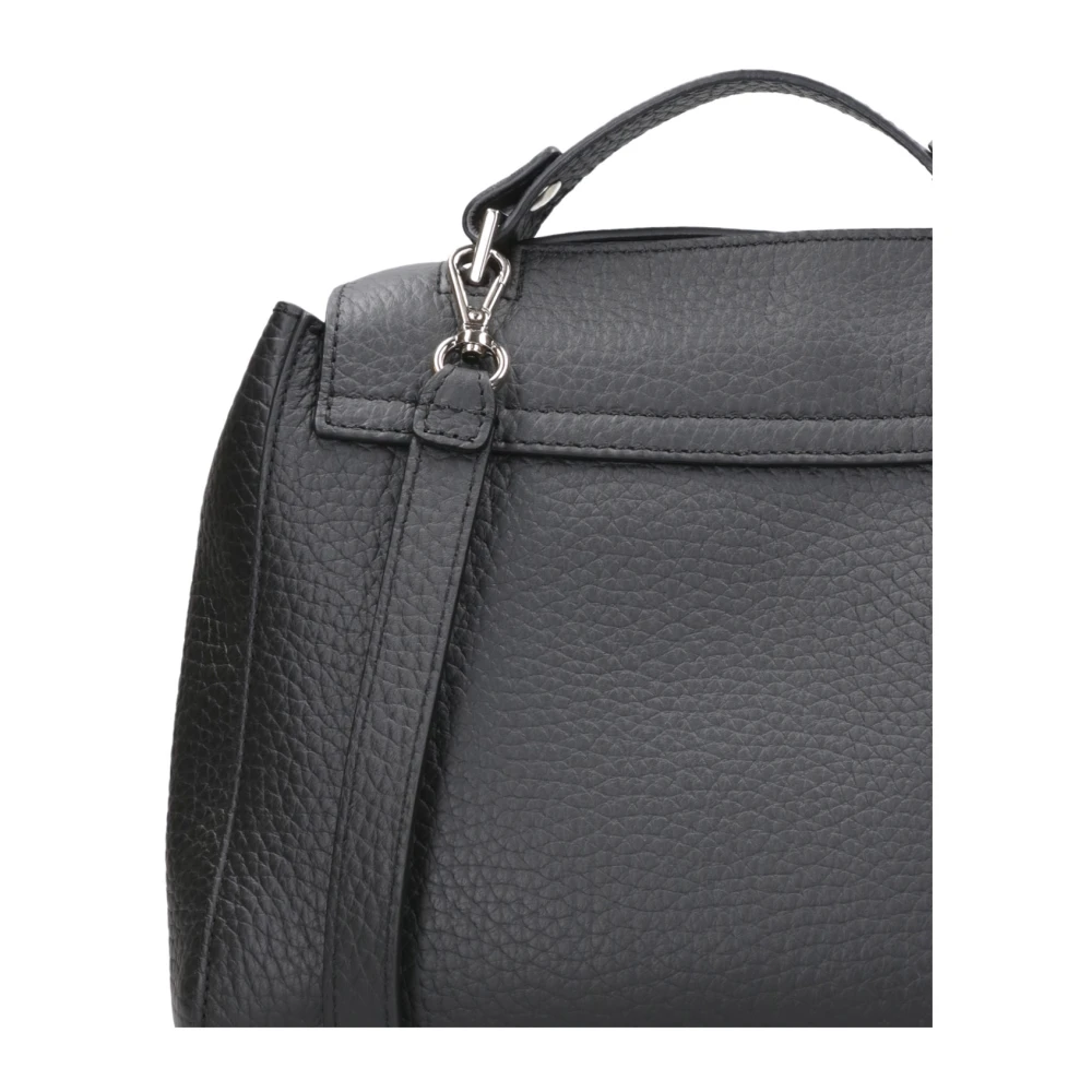 Orciani Zwarte Korrelleer Schoudertas Black Dames