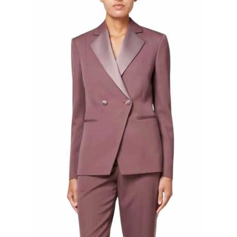 Paul Smith Rosewood Dubbel-Borst Tuxedo Jas Pink Dames