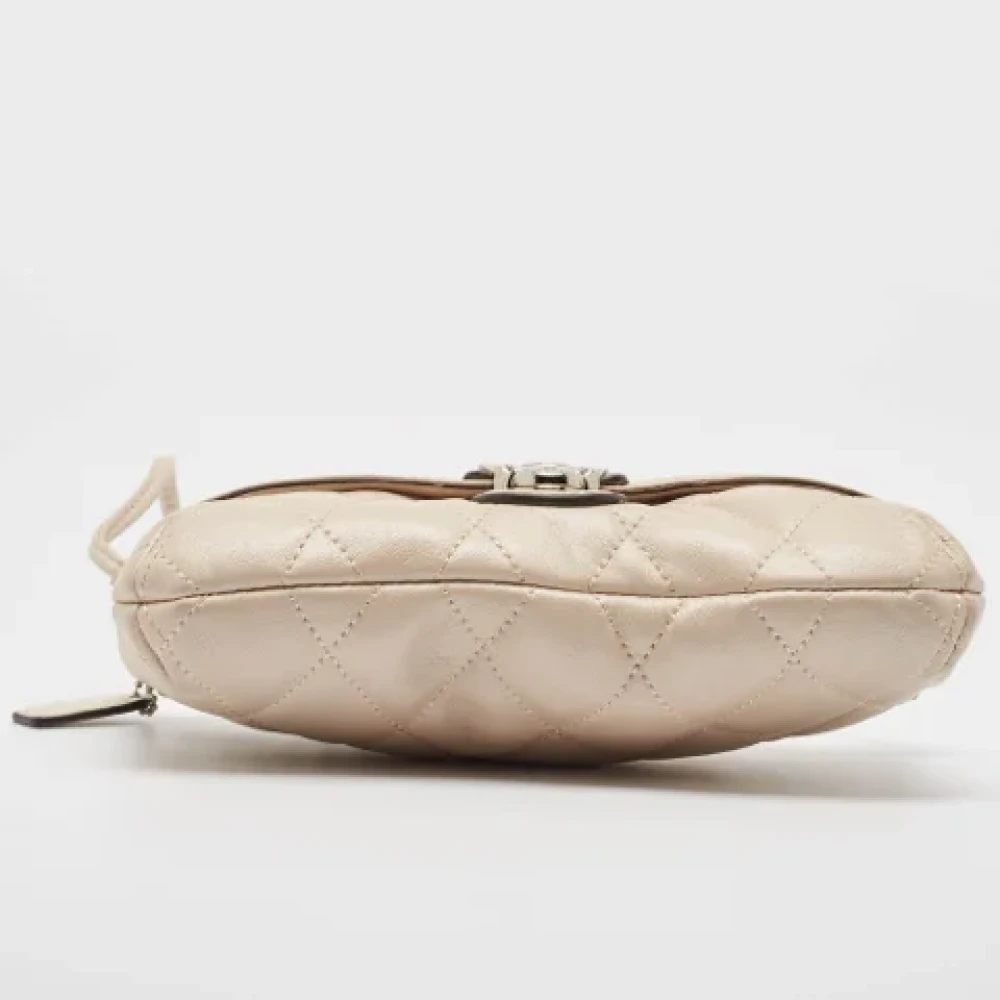 Coach Pre-owned Leather shoulder-bags Beige Dames