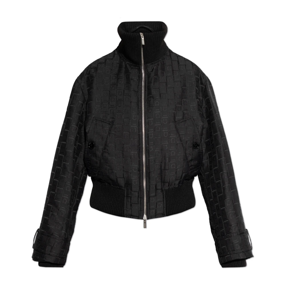 Salvatore Ferragamo Jas met opstaande kraag Black Dames