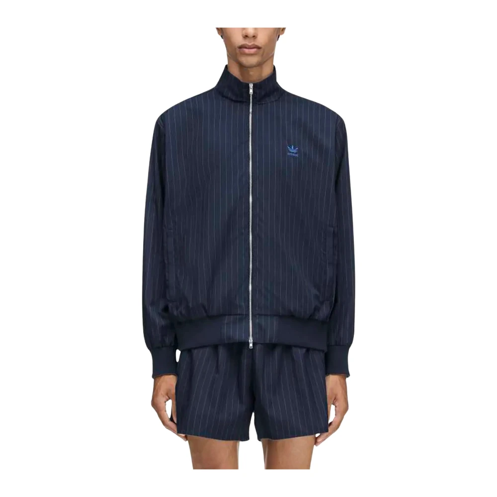 Adidas Uomo Blu - Pinstripe Track Top - Sport - M
