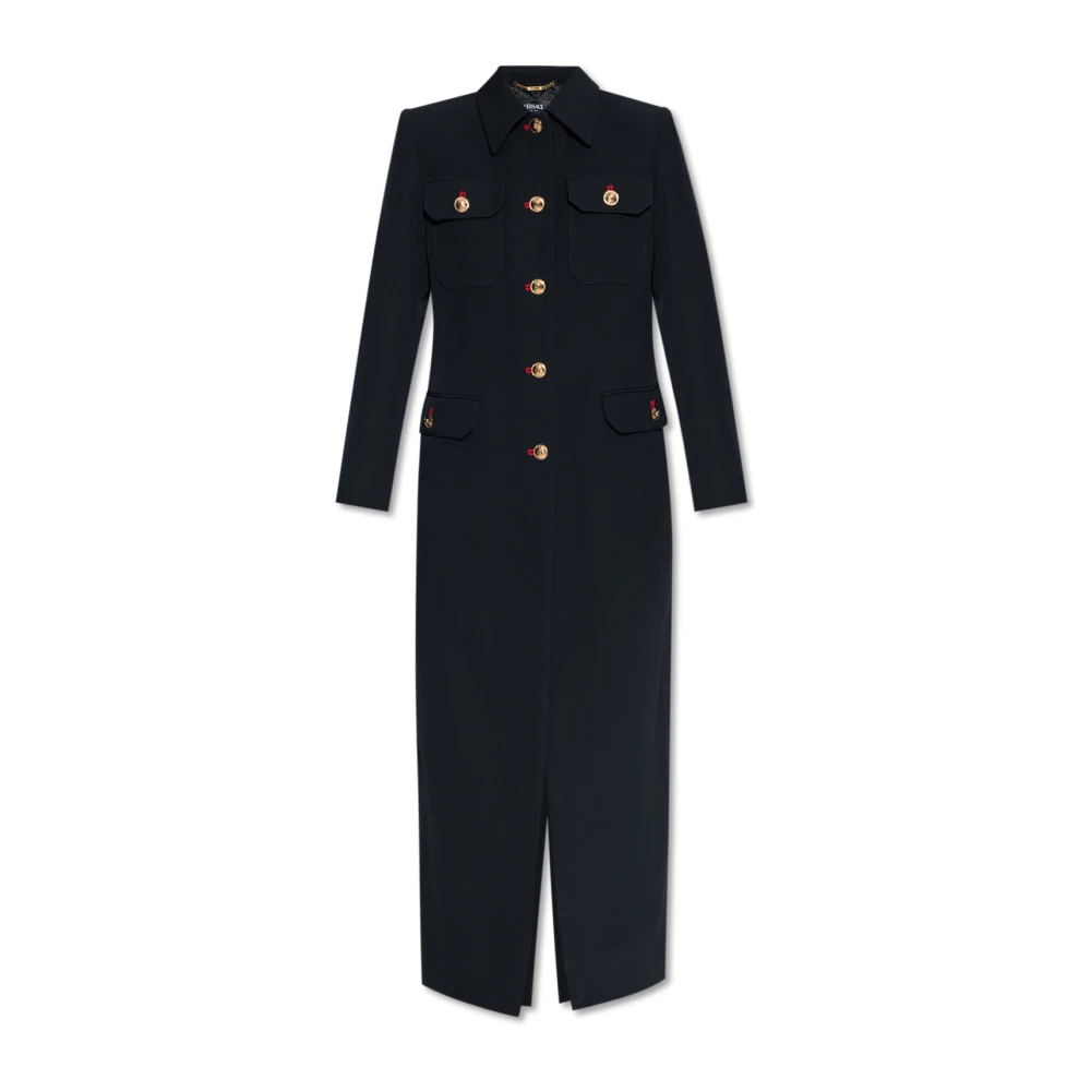 Versace Wollen jas Black Dames