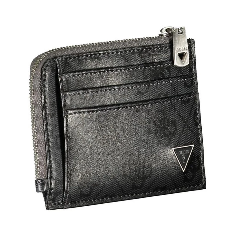 Guess Leren Portemonnee met Contrast Black Heren