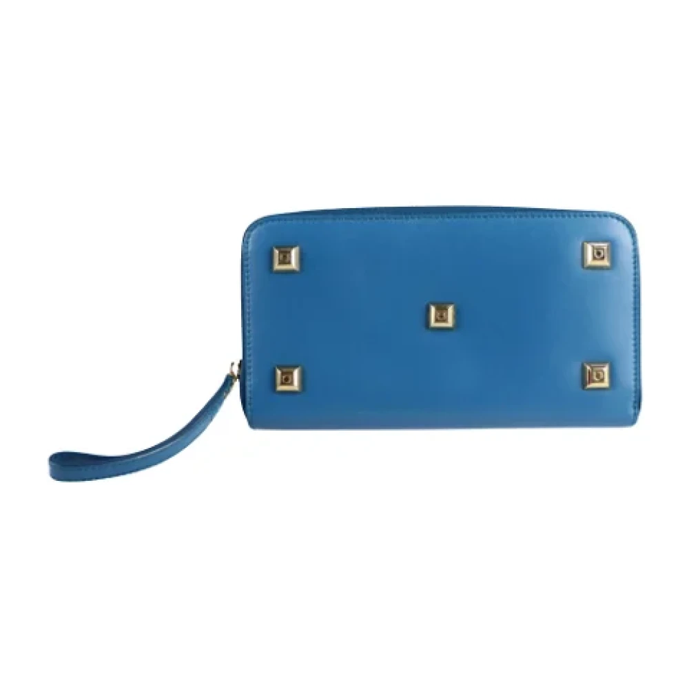 Salvatore Ferragamo Pre-owned Leather wallets Blue Dames