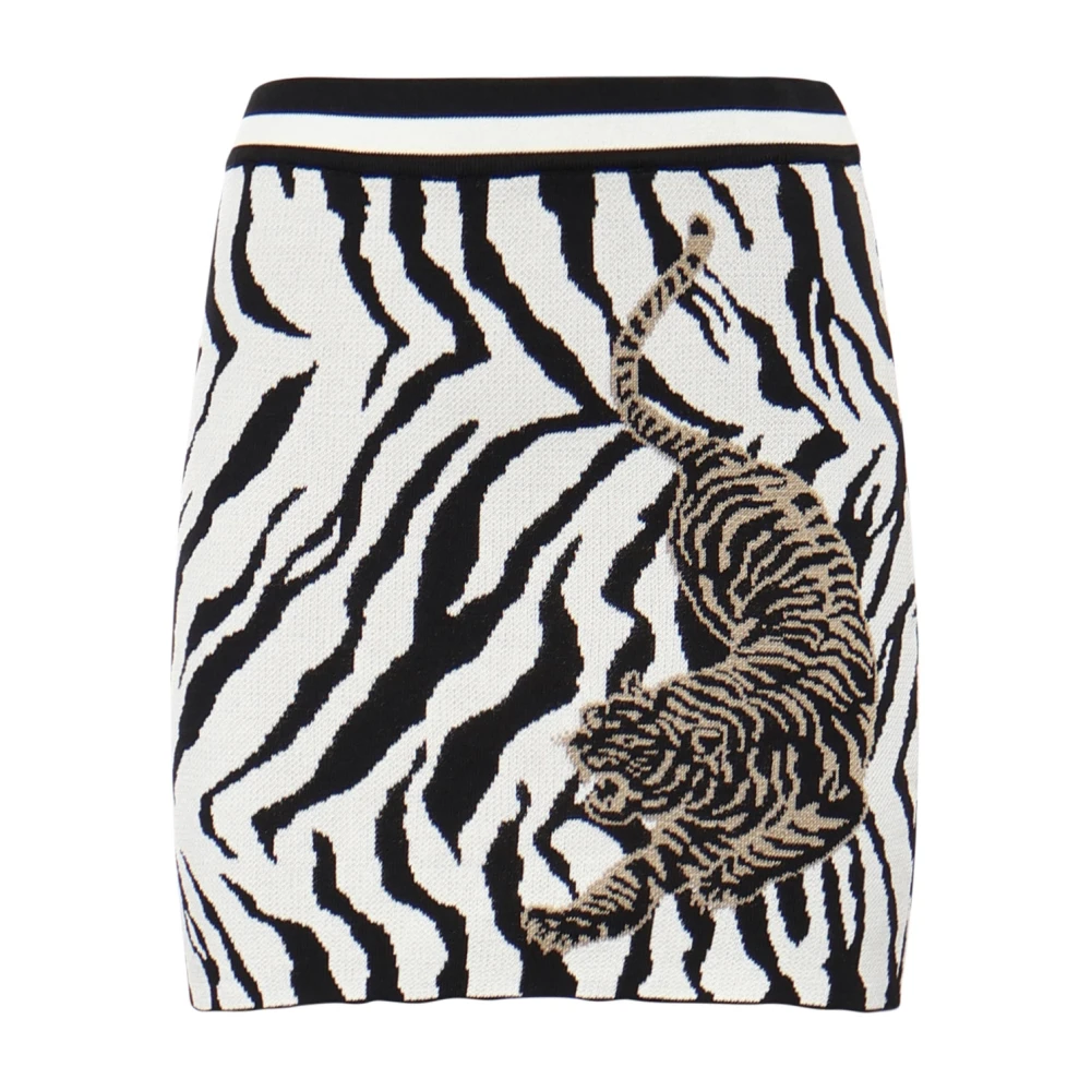 Akep Women's Multicolor Mini Jacquard Tiger - Short Skirts - S - Skirts