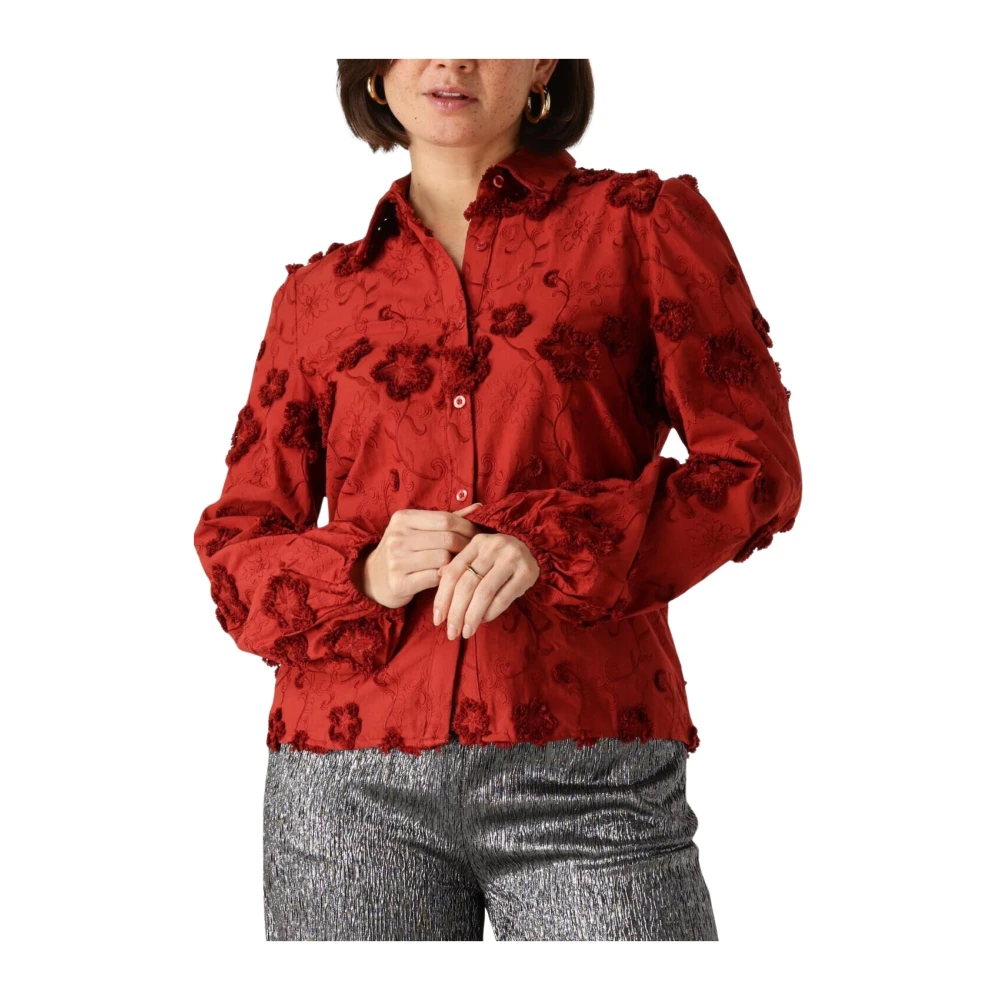 Ydence Rode Blouse Payton Damesblouse Red Dames