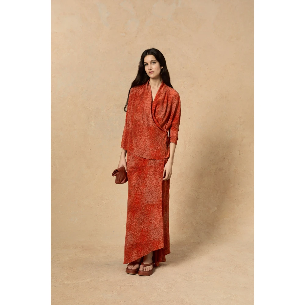 Cortana Zijden Omslagrok Granada Print Multicolor Dames