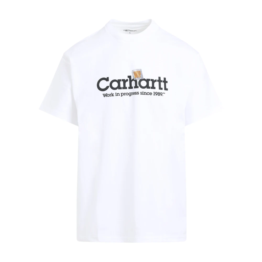 Carhartt WIP Witte Label Script T-Shirt White Heren
