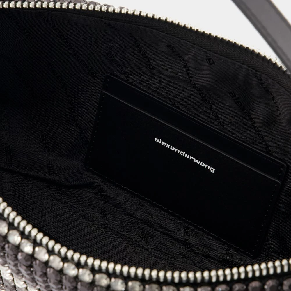 alexander wang Zwarte Mesh Shopper Tas met Kristallen Black Dames