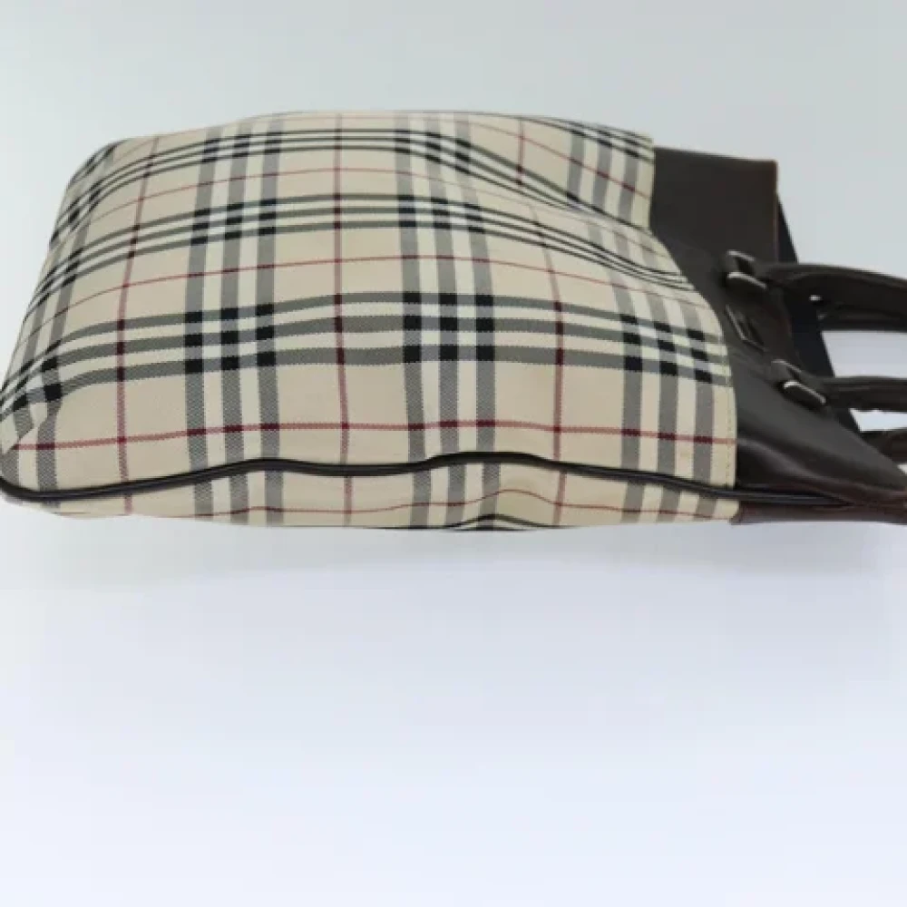 Burberry Vintage Pre-owned Canvas handbags Beige Dames