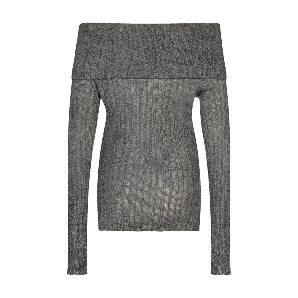 Second Female Off Shoulder Ellis Knit Pullover Second Dames Black Dames