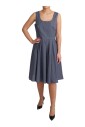 robe-bleue-a-line-en-coton-a-pois