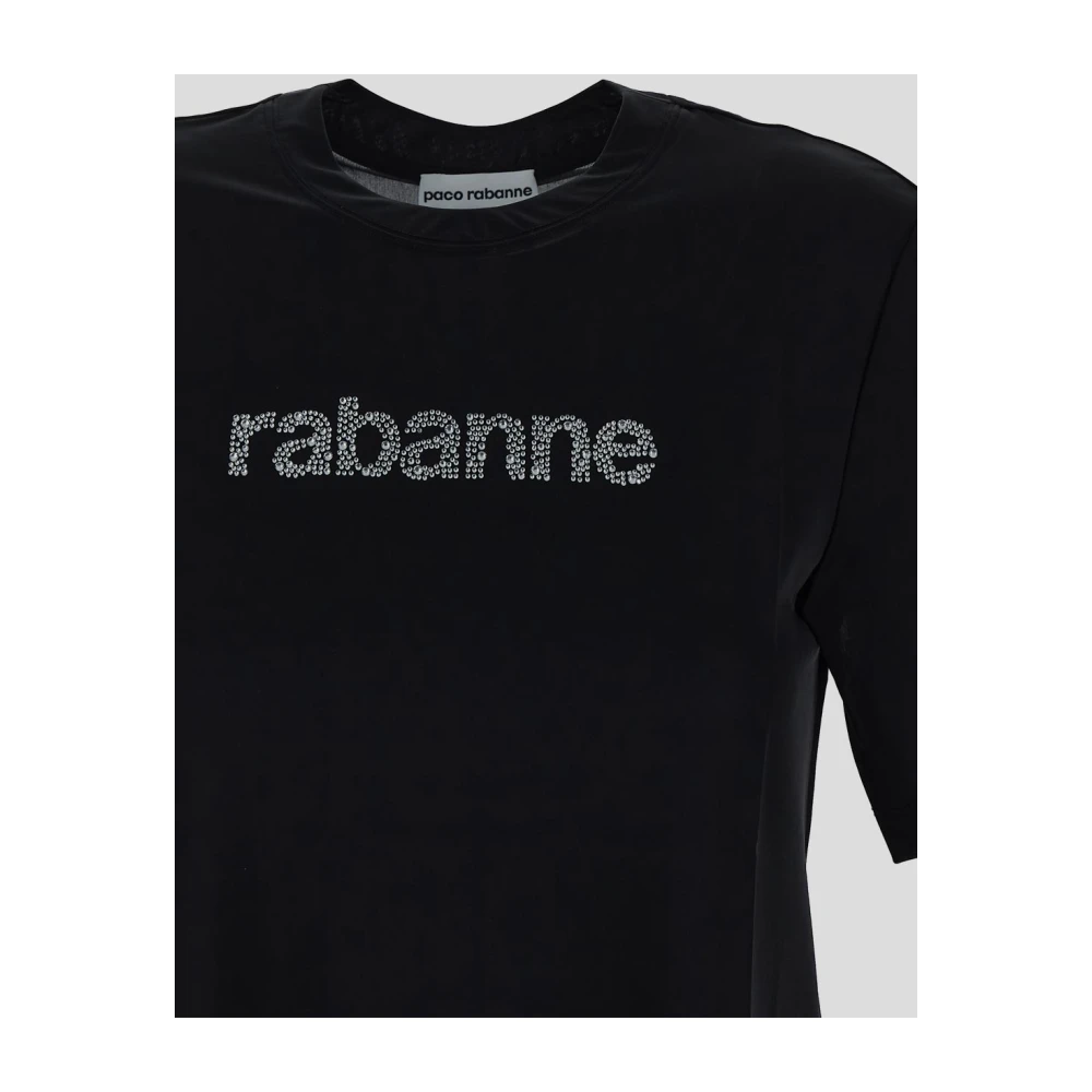 Paco Rabanne Polyamide Logo Top Black Dames