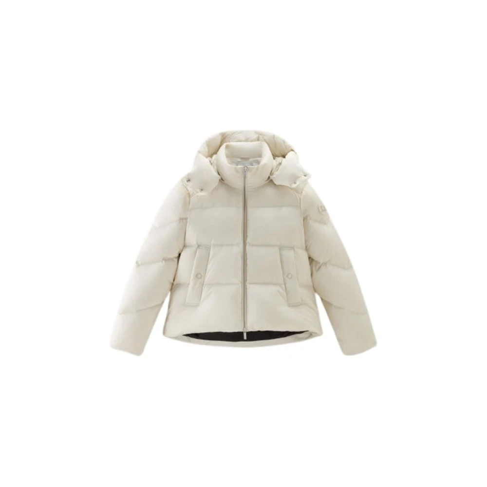 Woolrich Korte Dons Pufferjas Beige Dames
