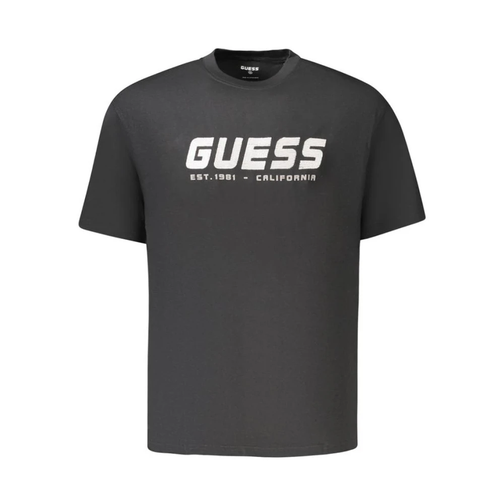 Guess Zwart Grafisch Print T-Shirt Black Heren
