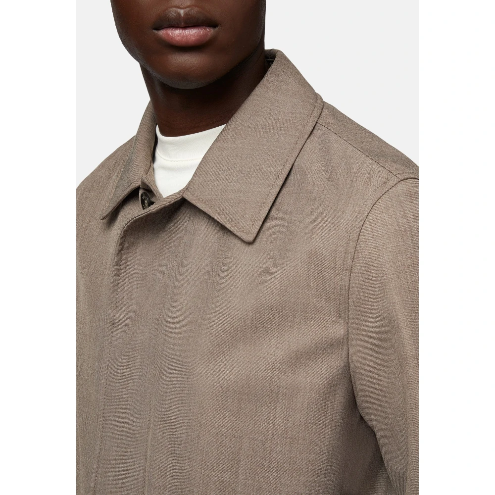 Boggi Milano Peacoat van technische wol Blue Heren