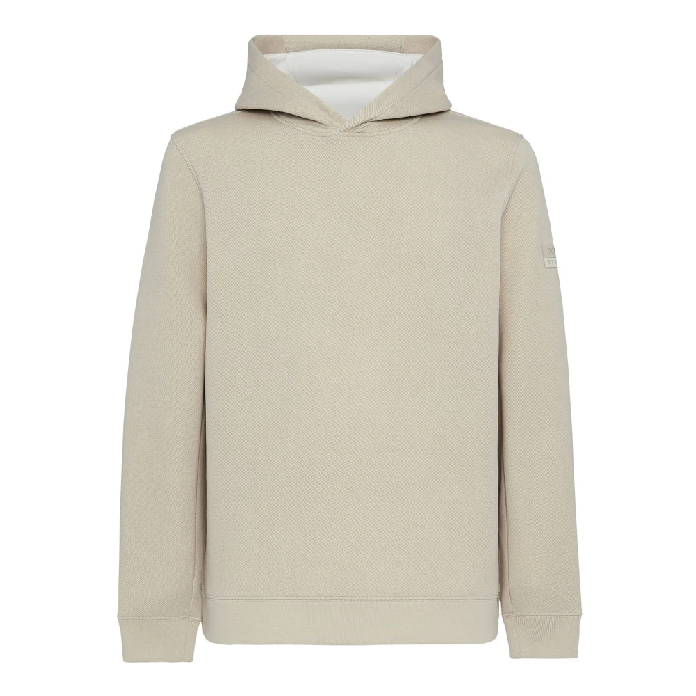 Boggi Milano Licht gerecyclede Scuba hoodie Beige Heren