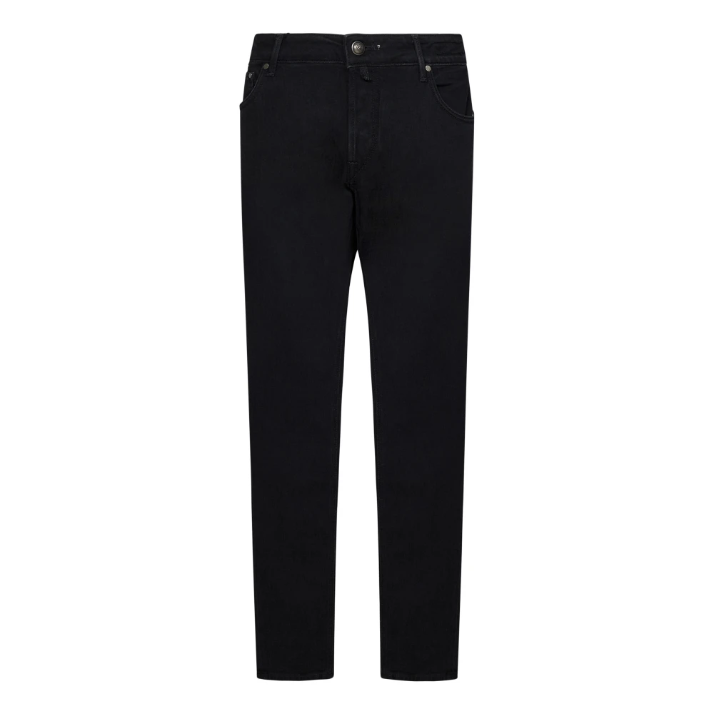 Hand Picked Zwarte Slim-Fit Denim Jeans Black Heren