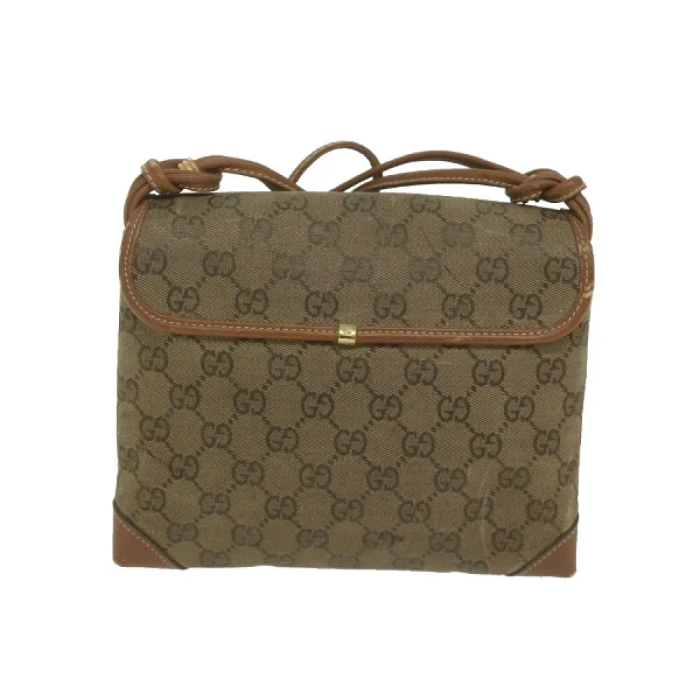 Gucci Vintage Pre-owned Canvas gucci-bags Beige Dames
