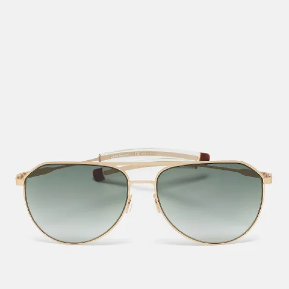 Salvatore Ferragamo Pre-owned Acetate sunglasses Green Heren