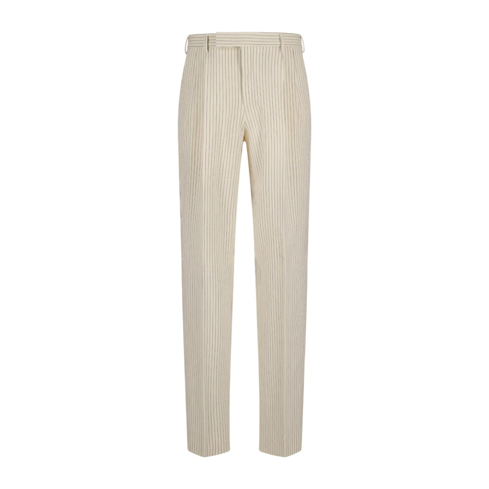 Pt Torino Men's Multicolor Wide Leg Pleated Trousers - Suit Trousers - Xl - Trousers